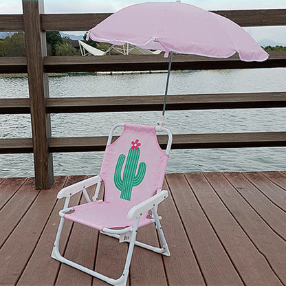 Contemporary Creative Kids PP Metal Square Cartoon Outdoor Foldable Recliner Backrest Sunshade For Outdoor