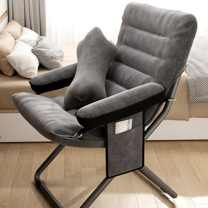 Modern Simplicity Velvet Metal Cotton Rectangular Semi-Curved Foldable Recliner Footrest Backrest Storage Bag For Bedroom