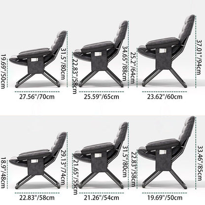 Modern Simplicity Velvet Metal Cotton Rectangular Semi-Curved Foldable Recliner Footrest Backrest Storage Bag For Bedroom