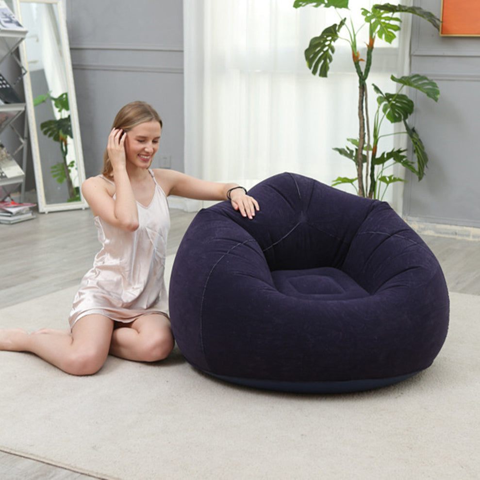 Modern Simplicity PVC Velvet Ball Inflatable Sofa Backrest For Bedroom