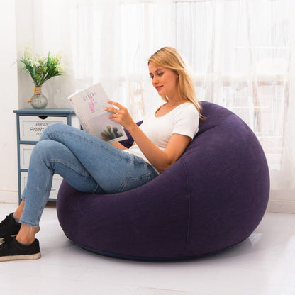 Modern Simplicity PVC Velvet Ball Inflatable Sofa Backrest For Bedroom