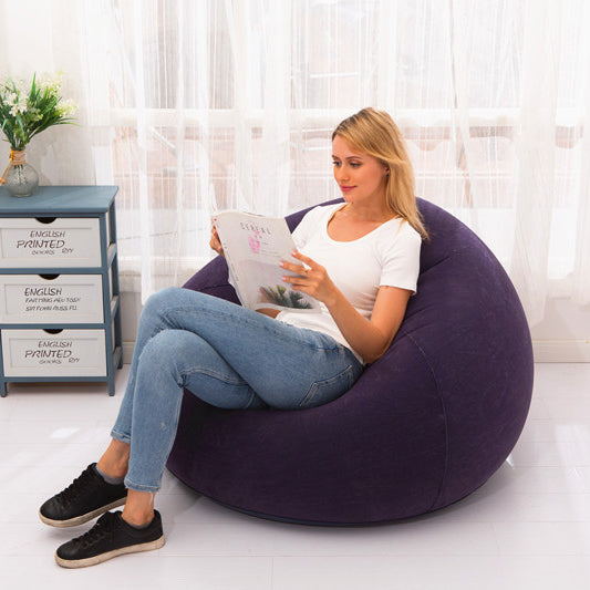 Modern Simplicity PVC Velvet Ball Inflatable Sofa Backrest For Bedroom