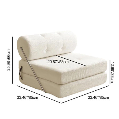 Modern Simplicity Velvet Artificial Leather Stainless Steel Sponge Square Tofu Foldable Lazy Sofa Backrest For Bedroom