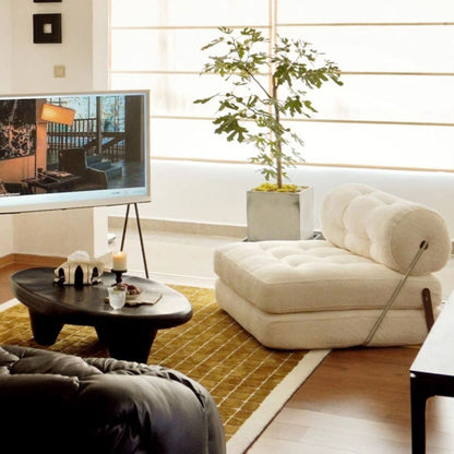 Modern Simplicity Velvet Artificial Leather Stainless Steel Sponge Square Tofu Foldable Lazy Sofa Backrest For Bedroom