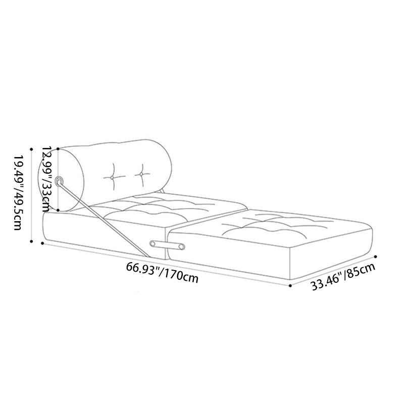 Modern Simplicity Velvet Artificial Leather Stainless Steel Sponge Square Tofu Foldable Lazy Sofa Backrest For Bedroom