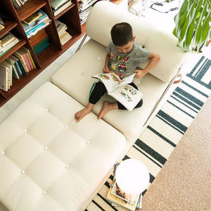 Modern Simplicity Velvet Artificial Leather Stainless Steel Sponge Square Tofu Foldable Lazy Sofa Backrest For Bedroom