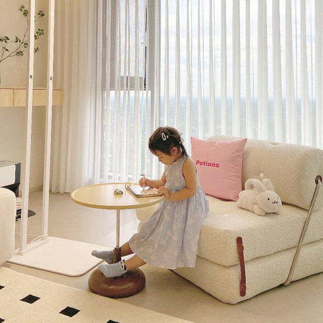 Modern Simplicity Velvet Artificial Leather Stainless Steel Sponge Square Tofu Foldable Lazy Sofa Backrest For Bedroom