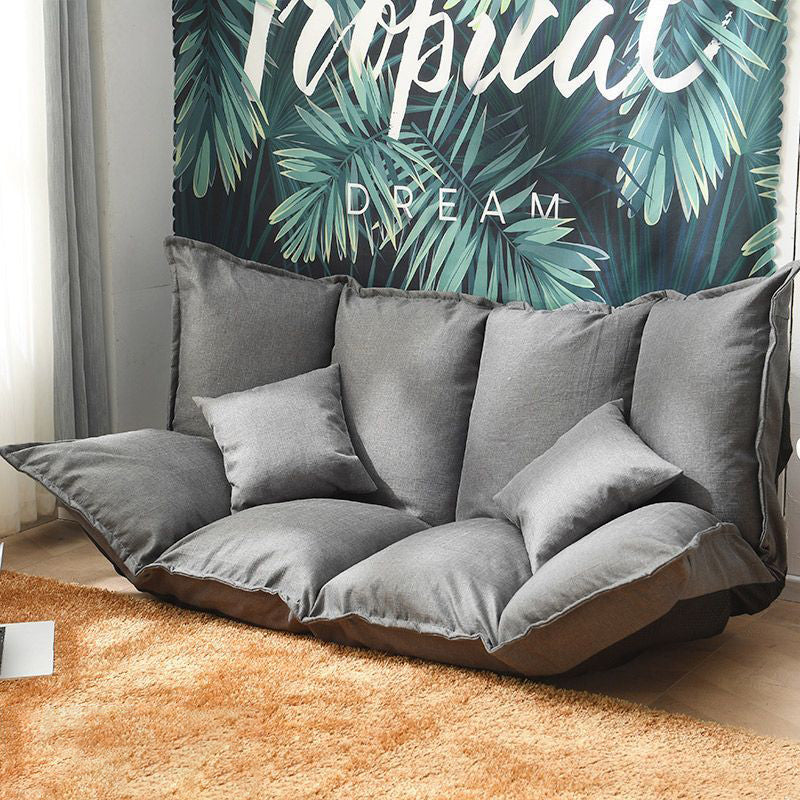 Modern Simplicity Linen Cotton Sponge Tofu Foldable Lazy Sofa Backrest For Bedroom