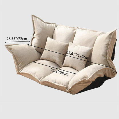 Modern Simplicity Linen Cotton Sponge Tofu Foldable Lazy Sofa Backrest For Bedroom