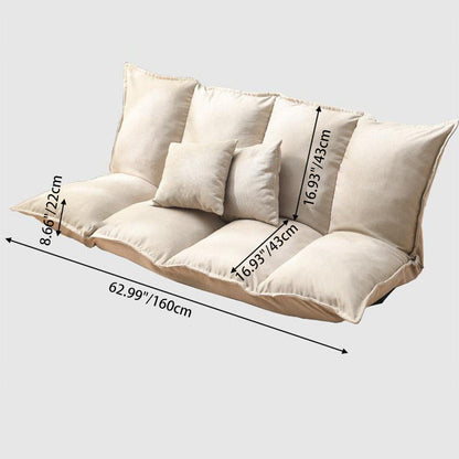 Modern Simplicity Linen Cotton Sponge Tofu Foldable Lazy Sofa Backrest For Bedroom