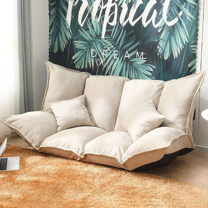 Modern Simplicity Linen Cotton Sponge Tofu Foldable Lazy Sofa Backrest For Bedroom