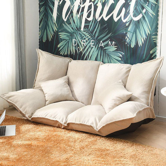 Modern Simplicity Linen Cotton Sponge Tofu Foldable Lazy Sofa Backrest For Bedroom