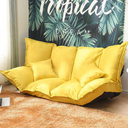 Modern Simplicity Linen Cotton Sponge Tofu Foldable Lazy Sofa Backrest For Bedroom