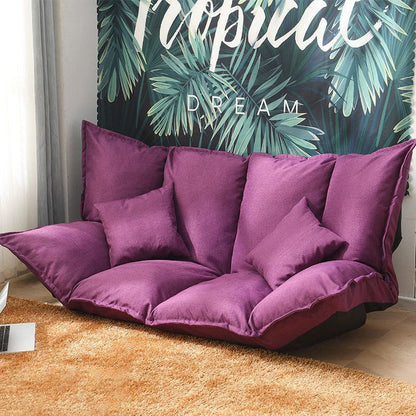 Modern Simplicity Linen Cotton Sponge Tofu Foldable Lazy Sofa Backrest For Bedroom