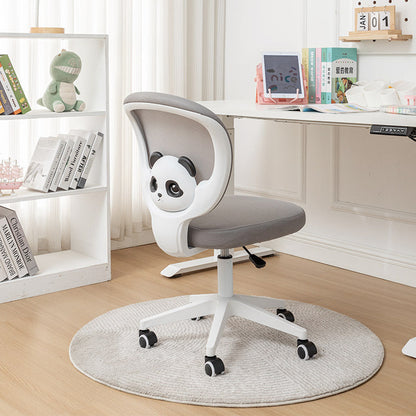 Contemporary Creative Kids Panda Square Mesh PP Nylon Hardware Latex Liftable Swivel Desk Chair Backrest Armrest Footrest For Study