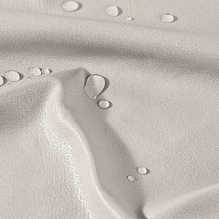 Traditional Chinese Tech Fabric & Leather Wooden Round Low Stool For Living Room And Bedroom