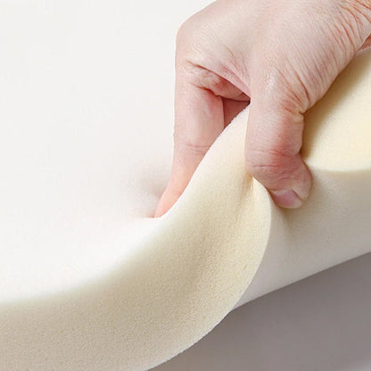 Traditional Chinese Tech Fabric & Leather Wooden Round Low Stool For Living Room And Bedroom