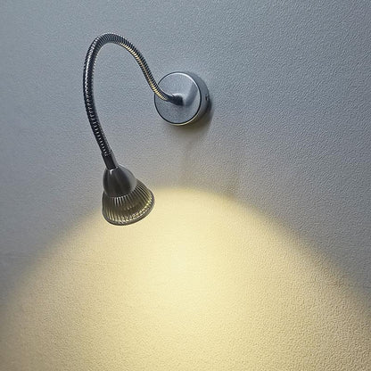 Contemporary Industrial Aluminum Gooseneck Cone LED Wall Sconce Lamp For Bedside Use