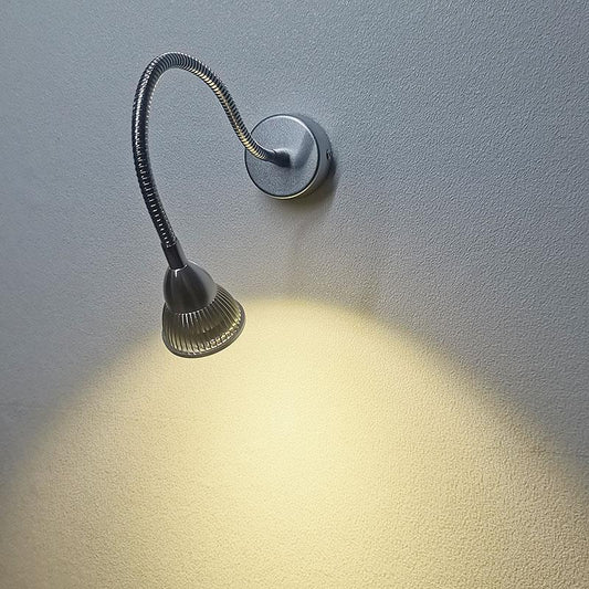 Contemporary Industrial Aluminum Gooseneck Cone LED Wall Sconce Lamp For Bedside Use