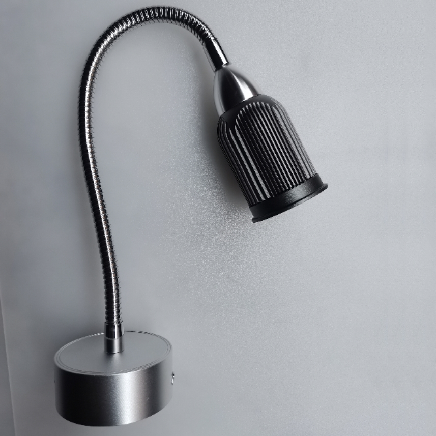 Contemporary Industrial Aluminum Gooseneck Cone LED Wall Sconce Lamp For Bedside Use