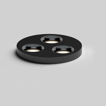 Modern Minimalist Iron Round LED Flush Mount Ceiling Light Spotlight For Living Room & Hallway