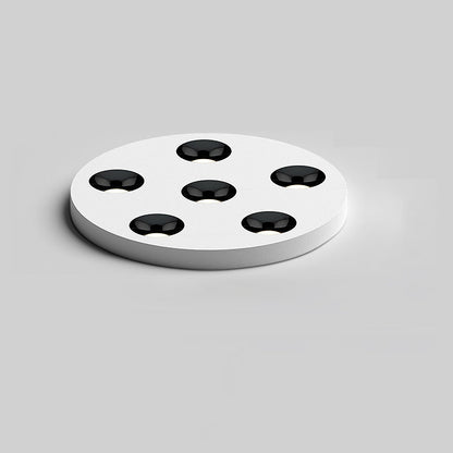 Modern Minimalist Iron Round LED Flush Mount Ceiling Light Spotlight For Living Room & Hallway