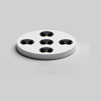 Modern Minimalist Iron Round LED Flush Mount Ceiling Light Spotlight For Living Room & Hallway