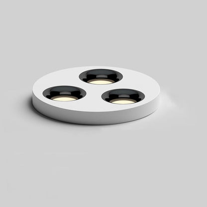 Modern Minimalist Iron Round LED Flush Mount Ceiling Light Spotlight For Living Room & Hallway