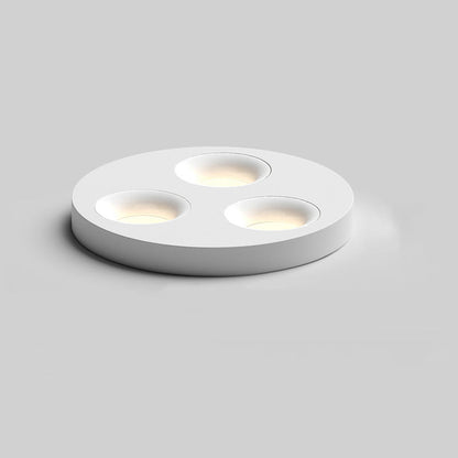 Modern Minimalist Iron Round LED Flush Mount Ceiling Light Spotlight For Living Room & Hallway