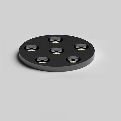 Modern Minimalist Iron Round LED Flush Mount Ceiling Light Spotlight For Living Room & Hallway