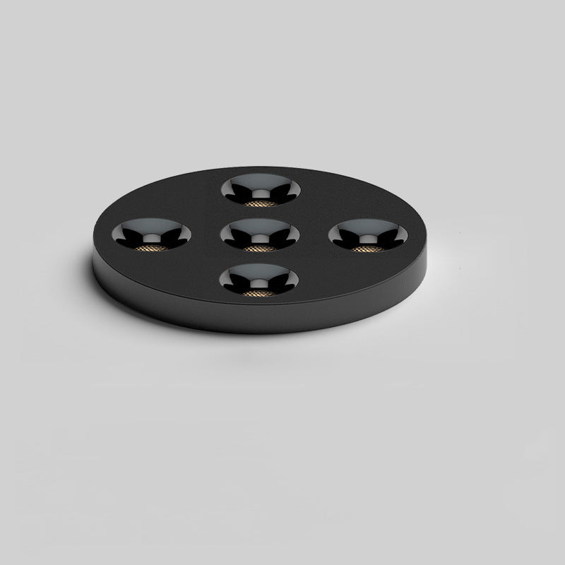 Modern Minimalist Iron Round LED Flush Mount Ceiling Light Spotlight For Living Room & Hallway