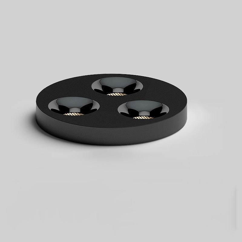 Modern Minimalist Iron Round LED Flush Mount Ceiling Light Spotlight For Living Room & Hallway