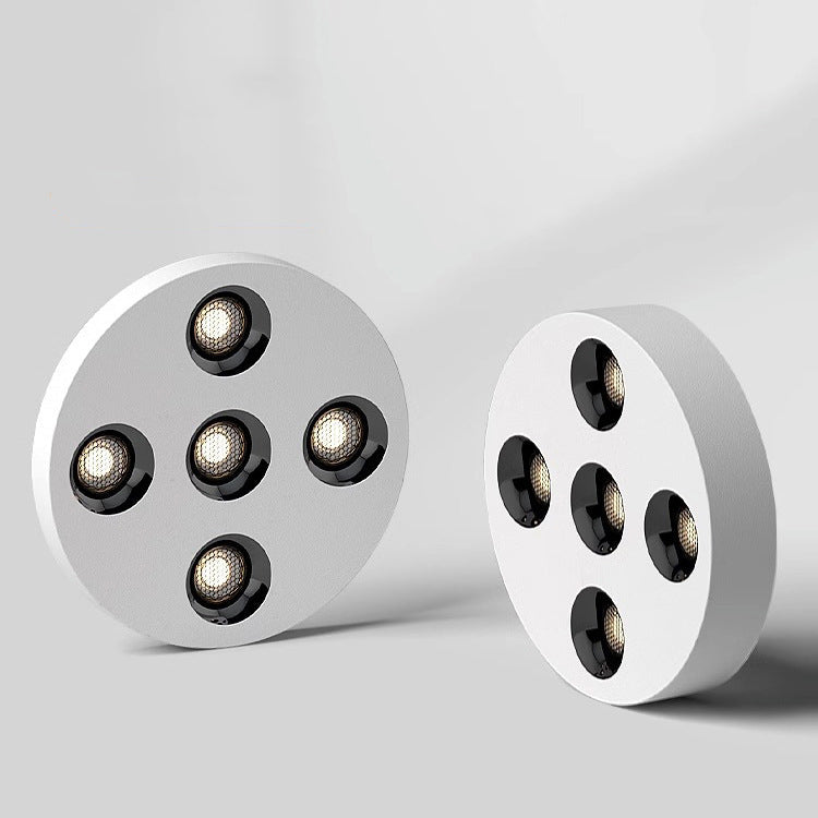 Modern Minimalist Iron Round LED Flush Mount Ceiling Light Spotlight For Living Room & Hallway