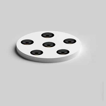 Modern Minimalist Iron Round LED Flush Mount Ceiling Light Spotlight For Living Room & Hallway