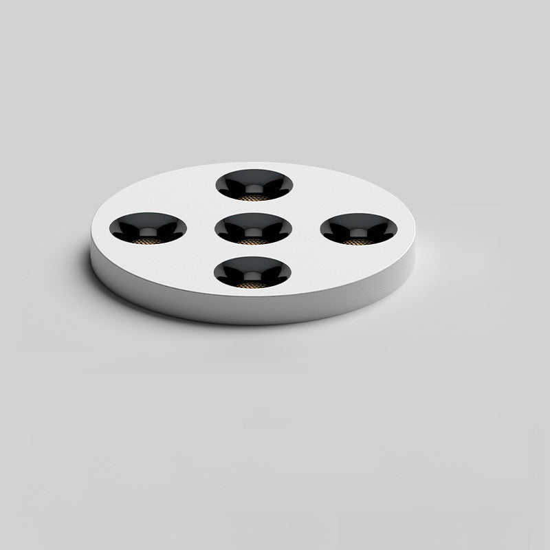 Modern Minimalist Iron Round LED Flush Mount Ceiling Light Spotlight For Living Room & Hallway