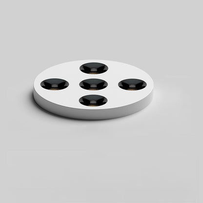 Modern Minimalist Iron Round LED Flush Mount Ceiling Light Spotlight For Living Room & Hallway