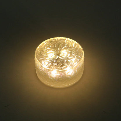 Modern Art Deco Solar Waterproof ABS Plastic Round Ice Brick LED Outdoor Light Landscape Lighting For Garden & Outdoor Patio