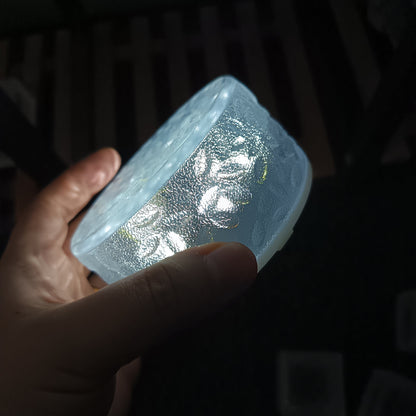 Modern Art Deco Solar Waterproof ABS Plastic Round Ice Brick LED Outdoor Light Landscape Lighting For Garden & Outdoor Patio