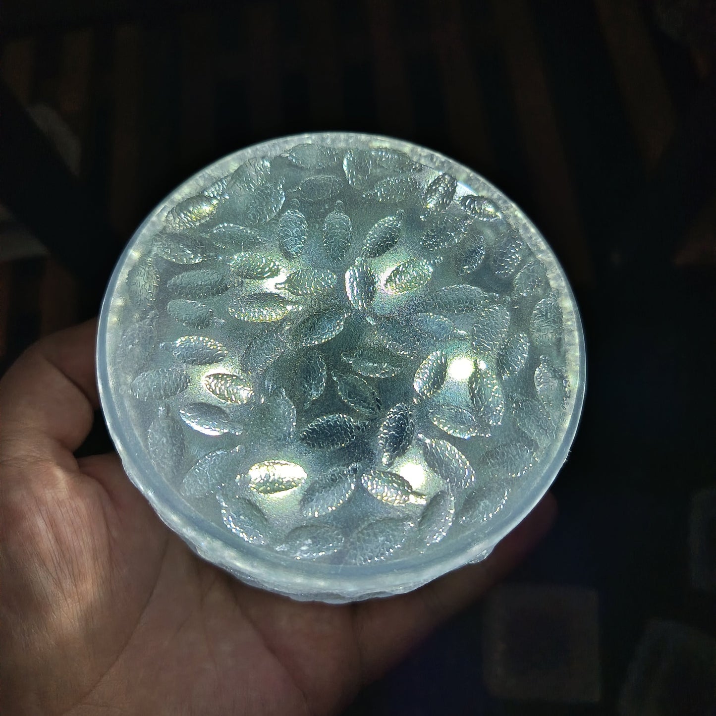 Modern Art Deco Solar Waterproof ABS Plastic Round Ice Brick LED Outdoor Light Landscape Lighting For Garden & Outdoor Patio