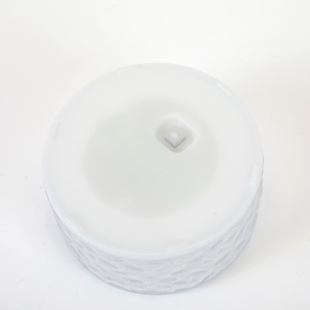 Modern Art Deco Solar Waterproof ABS Plastic Round Ice Brick LED Outdoor Light Landscape Lighting For Garden & Outdoor Patio