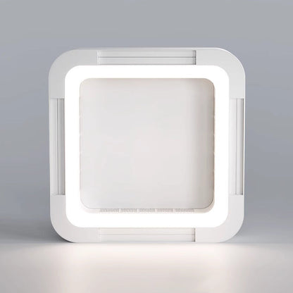 Modern Simplicity ABS Acrylic Hardware Square LED Flush Mount Ceiling Bladeless Fan Light For Bedroom