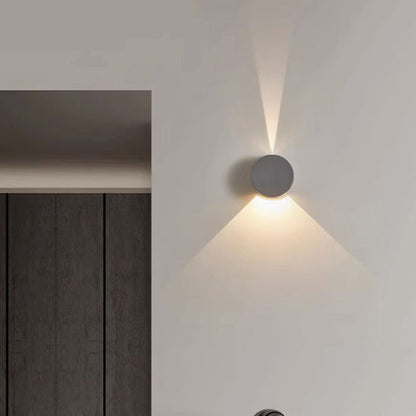Modern Minimalist Aluminum Round Triangular Beam LED Wall Sconce Lamp For Hallway