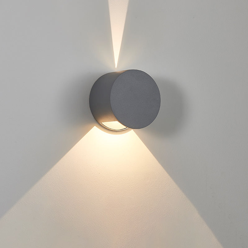 Modern Minimalist Aluminum Round Triangular Beam LED Wall Sconce Lamp For Hallway