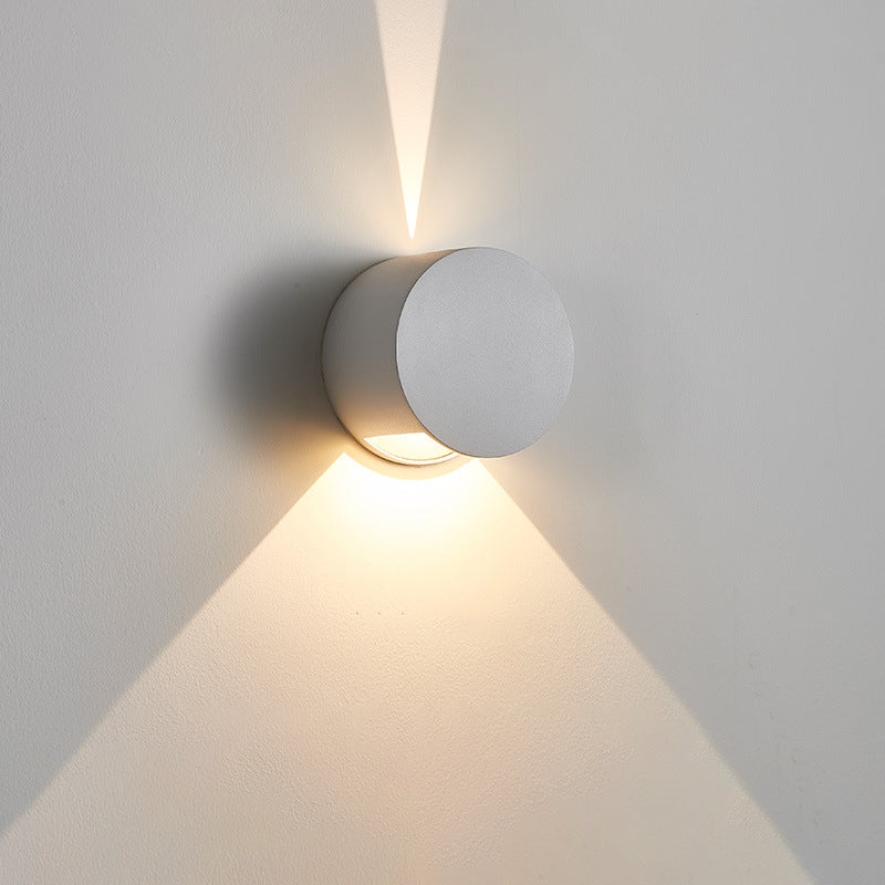 Modern Minimalist Aluminum Round Triangular Beam LED Wall Sconce Lamp For Hallway