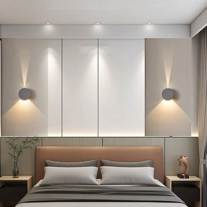 Modern Minimalist Aluminum Round Triangular Beam LED Wall Sconce Lamp For Hallway
