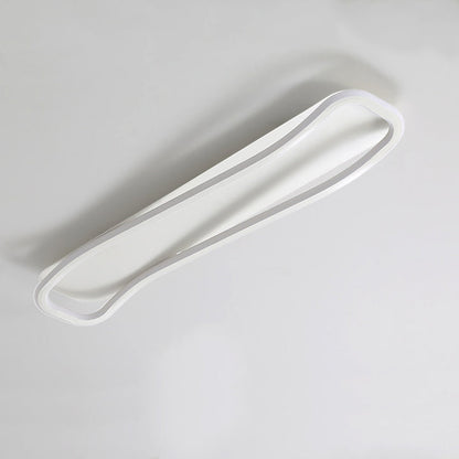 مصباح سقف LED مستطيل الشكل بتصميم متموج من الحديد والألمنيوم والسيليكون بتصميم عصري بسيط للممر