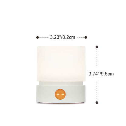 Contemporary Nordic Timer Rechargeable ABS HIPS Silica Cylinder LED Table Lamp Night Light For Bedside