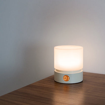 Contemporary Nordic Timer Rechargeable ABS HIPS Silica Cylinder LED Table Lamp Night Light For Bedside