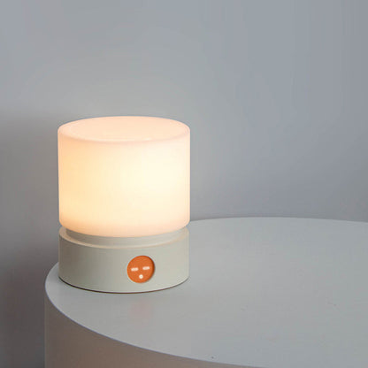 Contemporary Nordic Timer Rechargeable ABS HIPS Silica Cylinder LED Table Lamp Night Light For Bedside