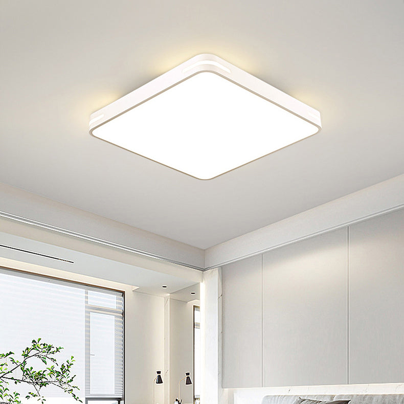 Modern Simplicity Square Iron Acrylic LED Flush Mount Ceiling Light For Bedroom